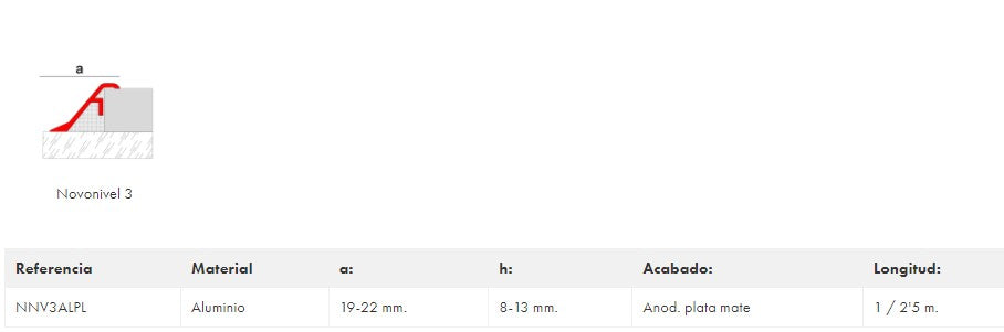 EMAC NOVONIVEL-3 Aluminio Plata Mate