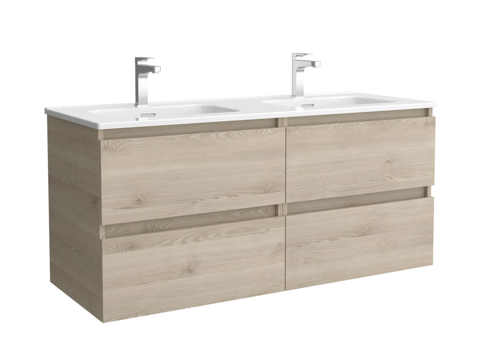 SALGAR 115830 BEQUIA Mueble de Baño 2 pozas Porcelana 120cm Natural