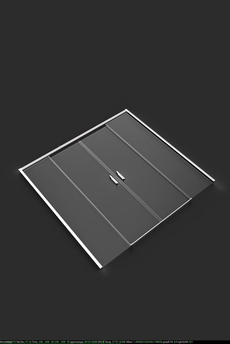 SB_X EASY Mampara Frontal Ducha 2F+2C Cromo Transparente