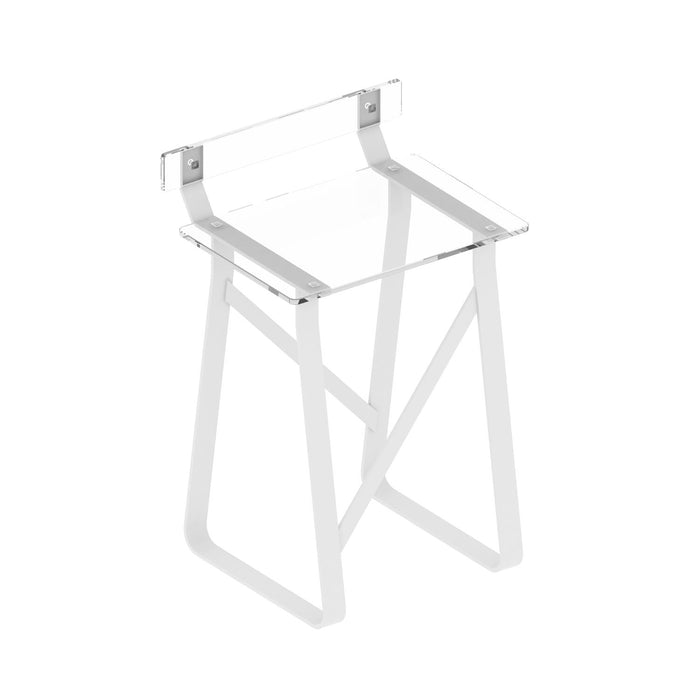 BELTRAN 1907 TABURETE Banqueta Blanco Con Respaldo Asiento Metacrilato Manhattan