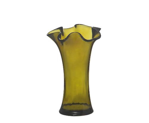 ANDREA HOUSE CR73097 Jarrón Cristal Coral Verde Ø10X23Cm