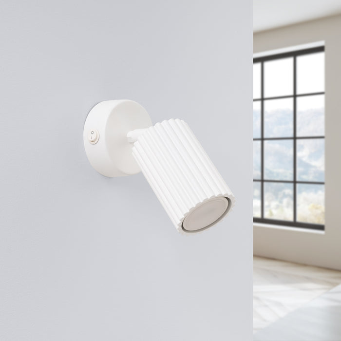 SOLLUX SL.1541 KARBON Aplique  Blanco Con Interruptor