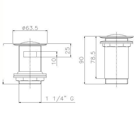 GENEBRE 100209 45 COMBI CLIC-CLAC Valve Sink/Bidet Chrome