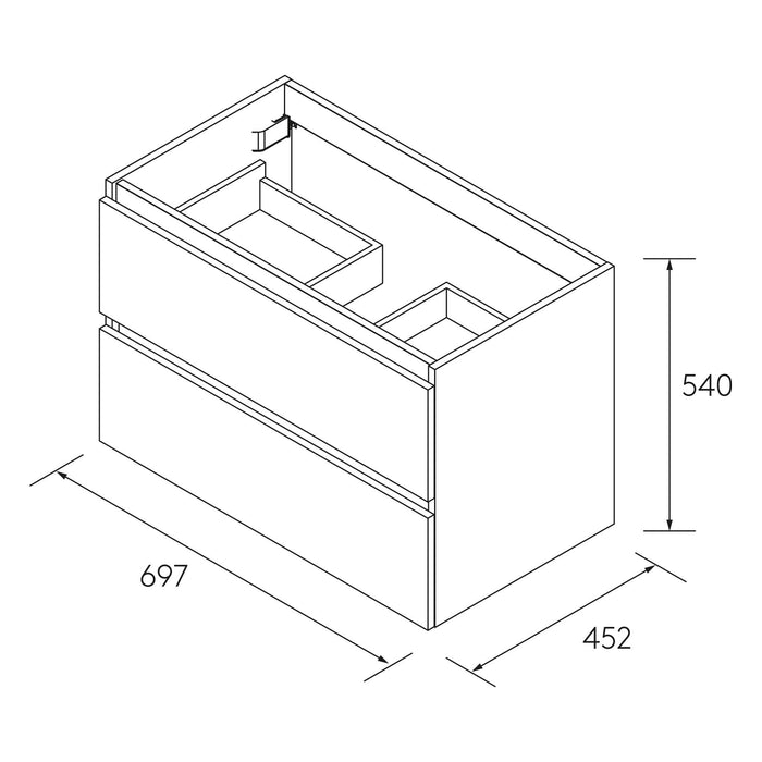 SALGAR 98200 BEQUIA Mueble de Baño con Lavabo 140 cm Blanco Mate