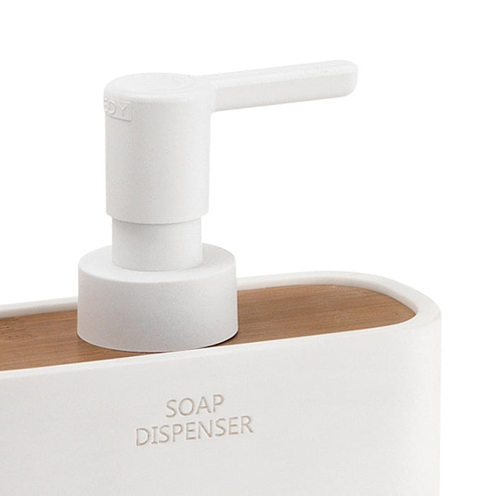 GEDY 13800200000 NINFEA White-Bamboo Dispenser