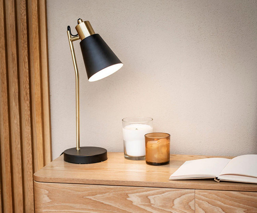 ANDREA HOUSE IL72036 Lámpara Mesa Metal Negro 22x14x45 CM