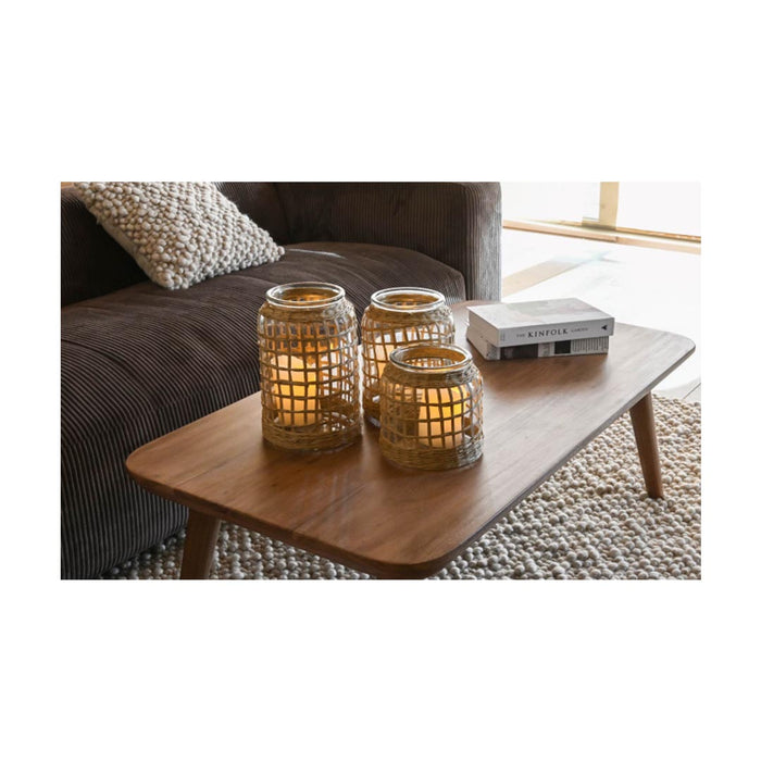 ARCOBAÑ FC3JACRIS  Set 3 Jarrones Cristal Fibra Natural