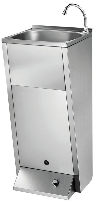 MEDICLINICS SNLMP60CS Pedestal Washbasin with Swivel Swan Faucet Operated by Pedal