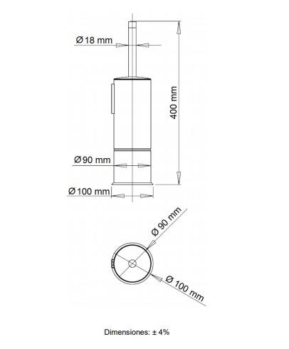 MEDICLINICS ES0965C High Gloss Toilet Brush Holder