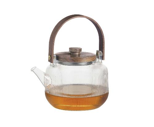 ANDREA HOUSE MS24556 Tetera Vidrio Asa Acacia 1L