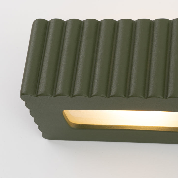 SOLLUX SL.1888 Aplique de cerámica RIGATA verde oliva verde oliva