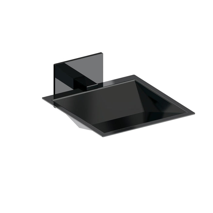 BELTRAN 10775 MONACO Jabonera Cromo Negro Adhesivo