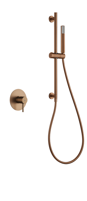 IMEX SMM039/ORC MONZA-TIVOLI Grifo Monomando Ducha Con Set Oro Rosa Cepillado
