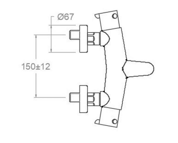 RAMONSOLER 3339S TERMODRAKO Grifo Termostático de baño-ducha Cromo Sin Equipo