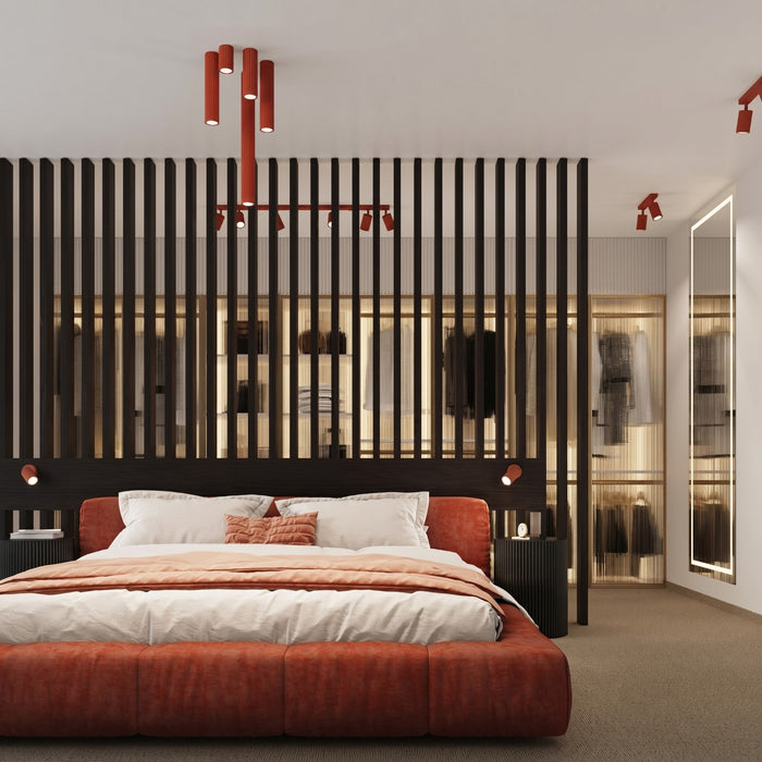 SOLLUX SL.2368 Plafón KARBON 4L rojo