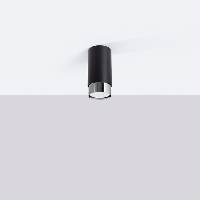 SOLLUX SL.1408 Lámpara de techo NERO 12,5 negro/cromo negro/cromo