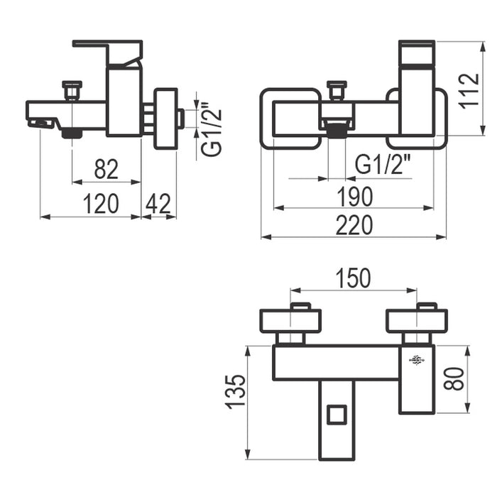 PRESTO 5341511 Nitro Plus grupo baño-ducha Cromo
