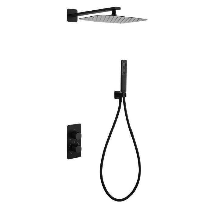 IMEX GTT064/NG TOSCANA-AREZZO Termostatico Conjunto Empotrado Negro Mate