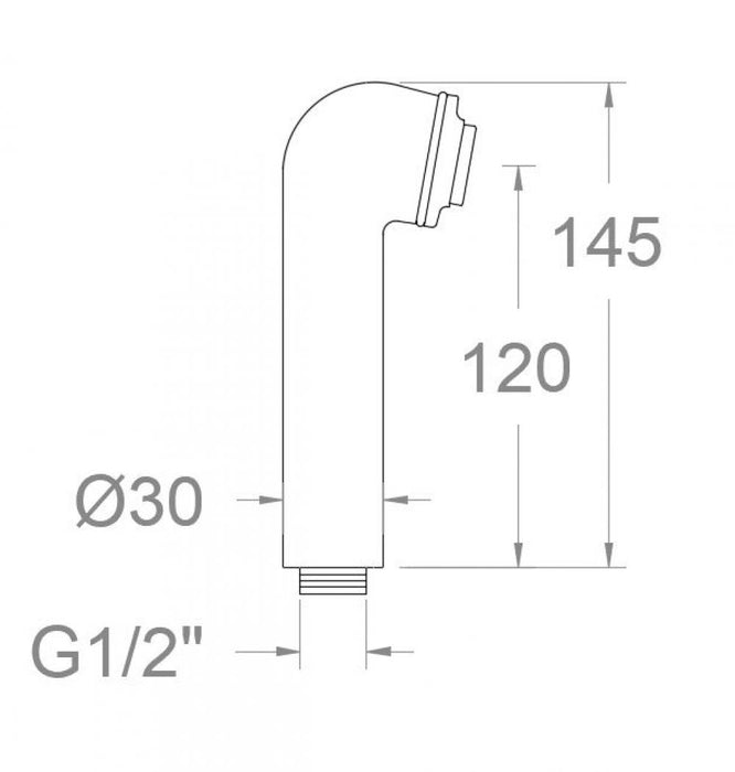 RAMONSOLER 9553 Duchita ABS para WC o Peluquería Cromo