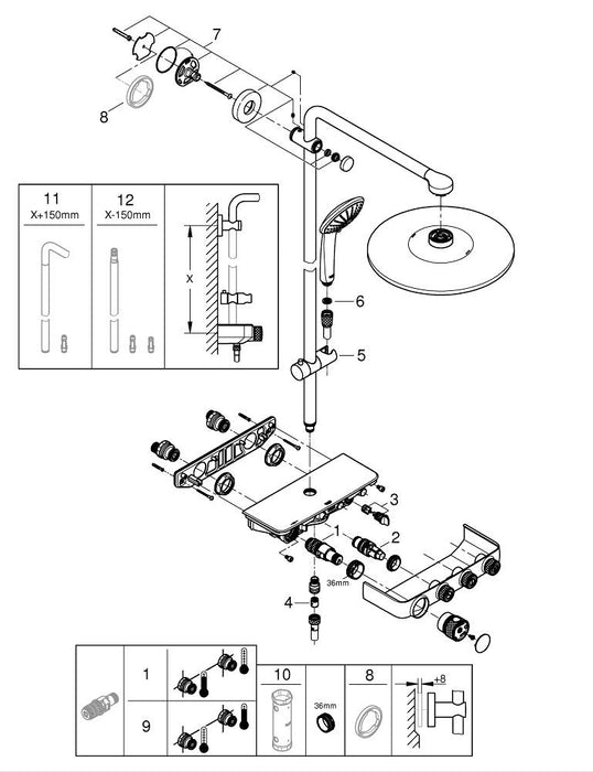 GROHE 30 505 AL0 ESSENCE Monomando de fregadero 1/2" grafito cepillado