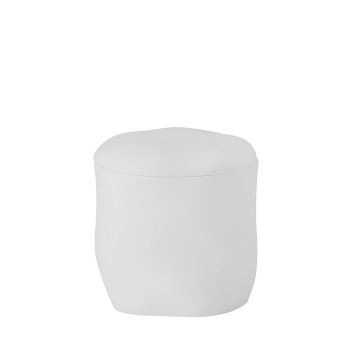 Andrea House BA74072 Caja Para Algodones Blanca De Resina