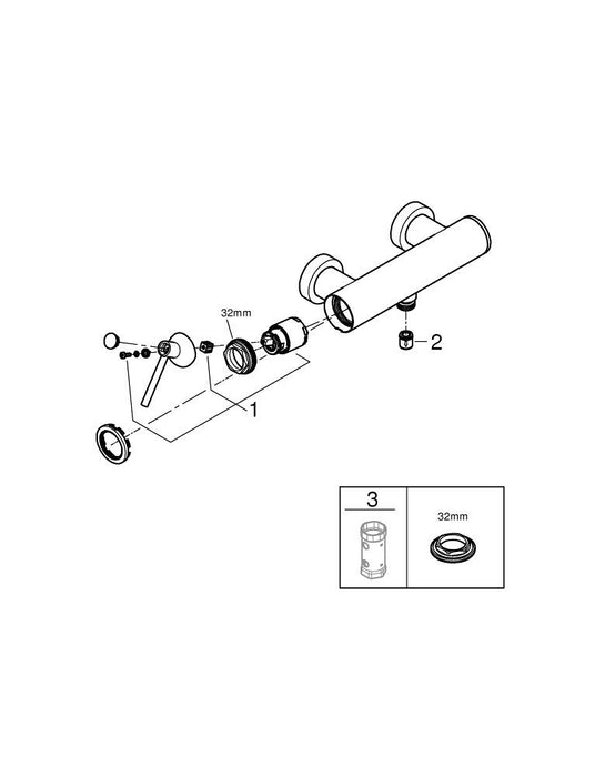 GROHE 31 892 KF0 ESSENCE Monomando de fregadero con smartcontrol integrado negro