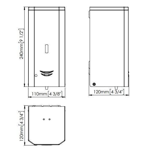 MEDICLINICS DJS0039AC Dispensador de Jabón Spray Automático de 1L Acero Inox AISI 304 Acabado Brillo