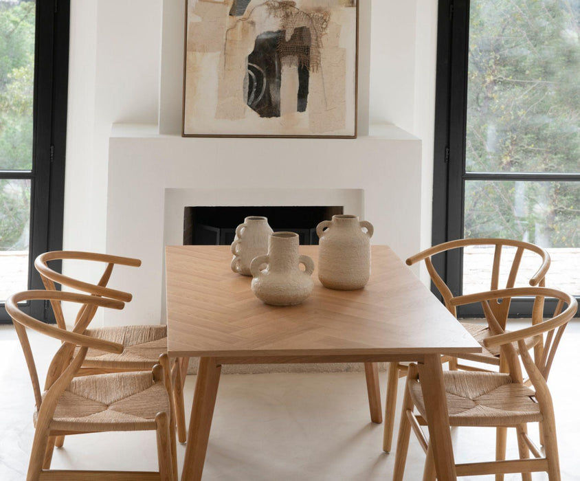 ANDREA HOUSE MU73207 Mesa Comedor Madera Roble 150x90x75 cm