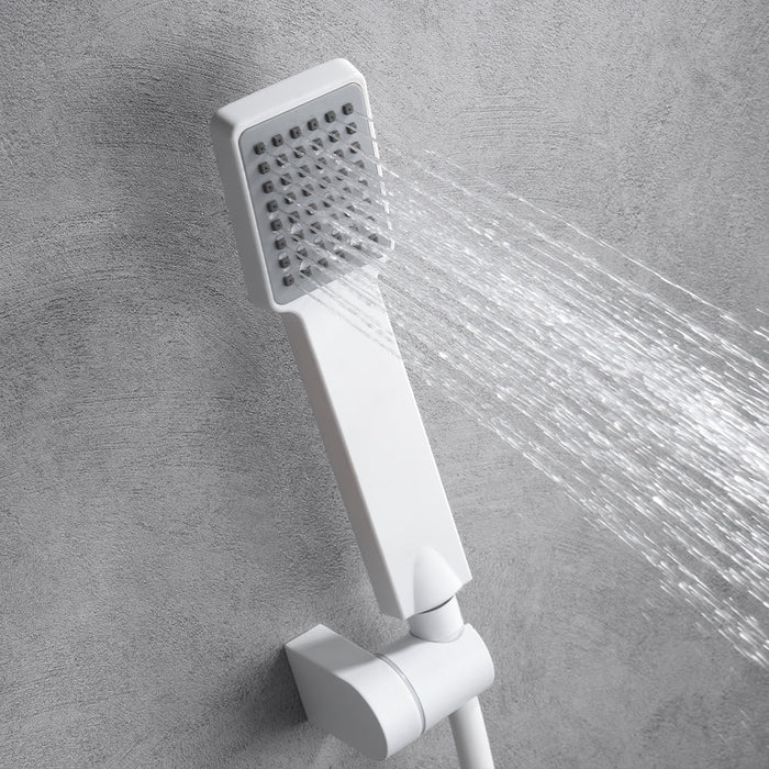 IMEX BDAR025-5BL ART Matte White Single-Handle Shower Kit