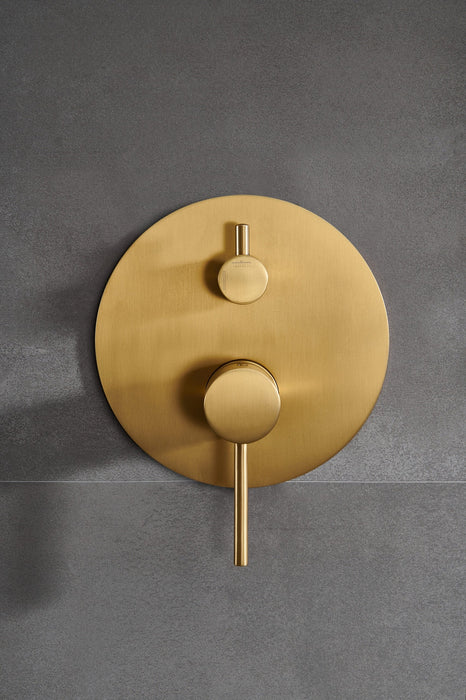 IMEX GPT039/OC TÍVOLI Conjunto Ducha Monomando Empotrado Color Oro Cepillado