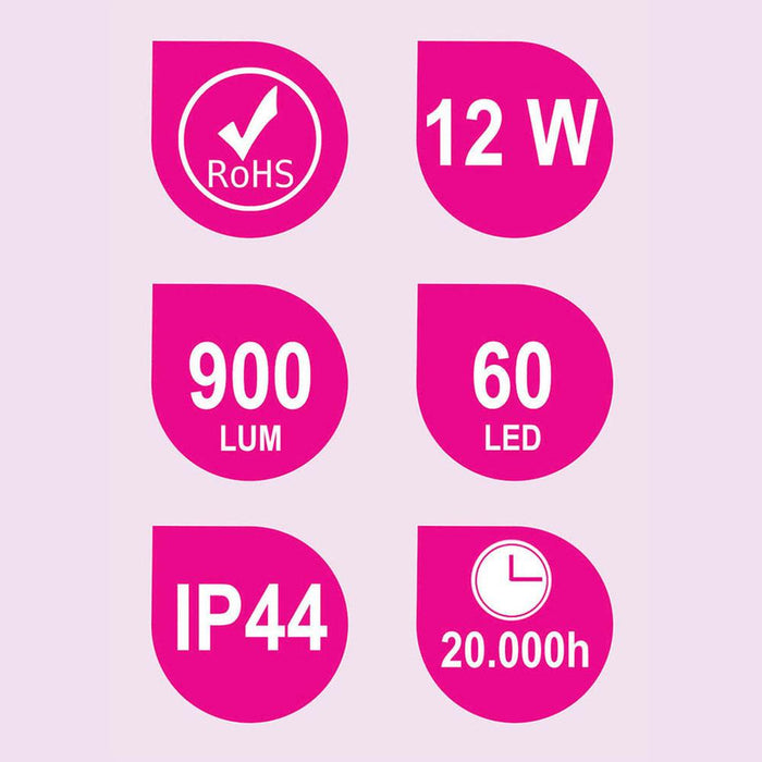 OXEN 213814 GUERRERO Aplique Led 45 Cm Negro