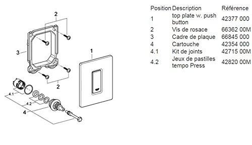 GROHE 38 784 000 SKATE COSMOPOLITAN rectangular