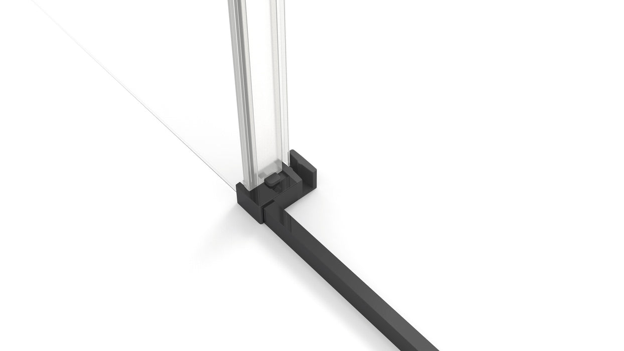 GME TWENTY Mampara Angular Ducha 2F+2C Negro Transparente