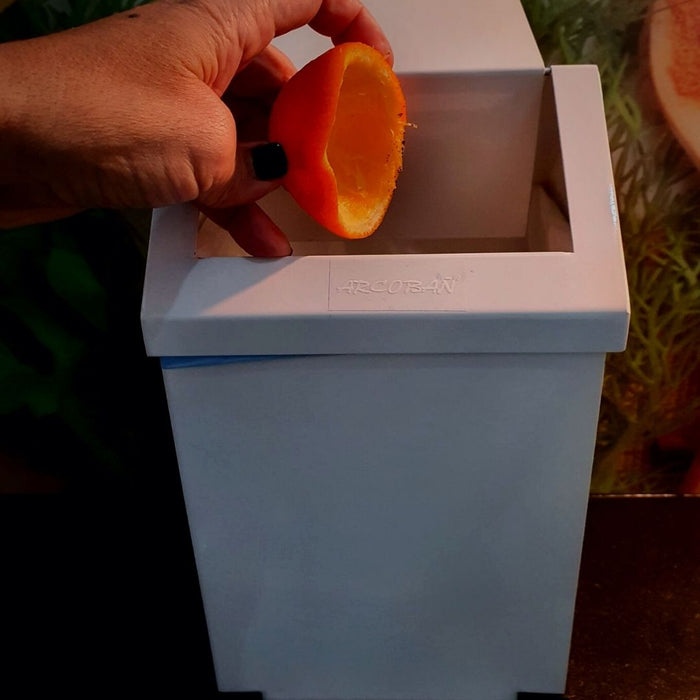 ARCOBAÑ 28PAC7B  Papelera Cuadrada Blanca 7l