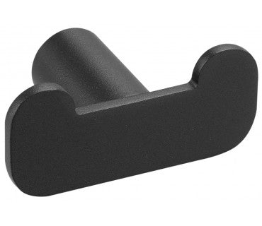 MEDICLINICS AI2318B AURA Percha de Baño Doble Negro Mate