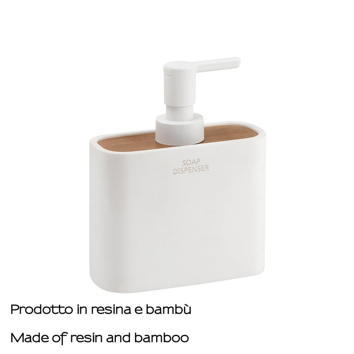 GEDY 13800200000 NINFEA Dosificador Blanco-Bambú