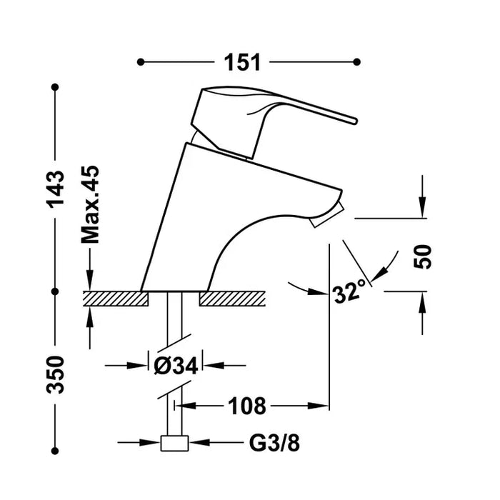 K-TRES 169104 Grifo Lavabo ecoeficiente