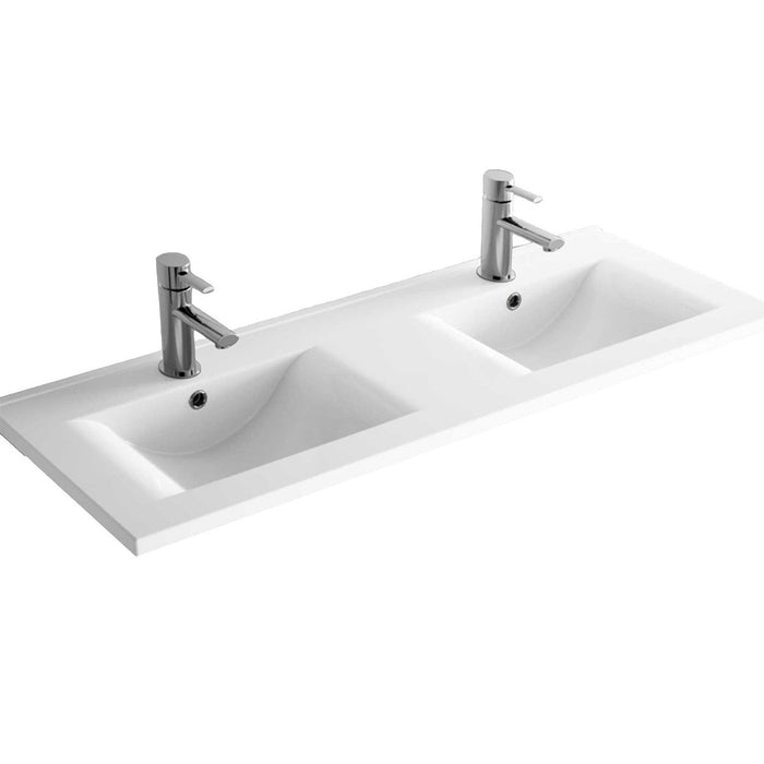 SALGAR 106286 NOJA Mueble de Baño con Lavabo 6 Cajones 120 cm Color Blanco Brillo