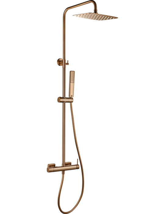 IMEX BDF065/ORC FIRENZE-SASSARI Monomando Conjunto Ducha Oro Rosa Cepillado