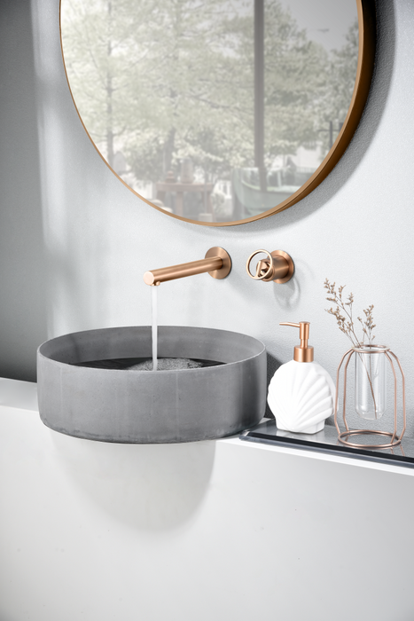IMEX GLC033/ORC OLIMPO Monomando Empotrado Lavabo Oro Rosa Cepillado