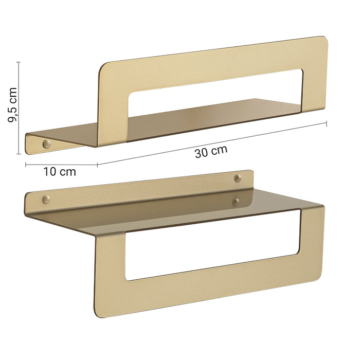 GEDY 20198830000 CLEO Estante toallero 30 cm oro mate