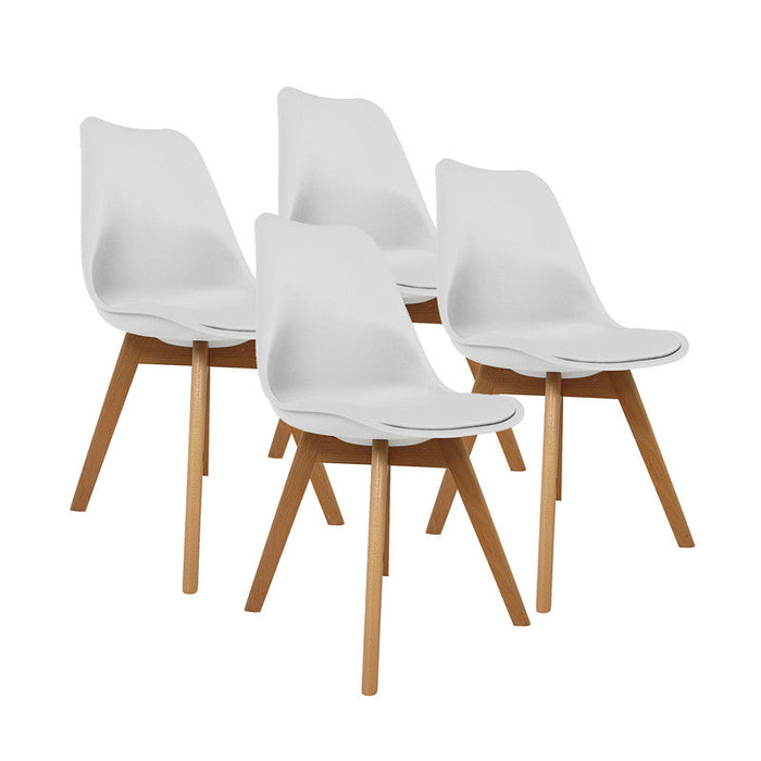 FURNITURE STYLE FS002ABL DANA Pack 4 Sillas de Salón Polipropileno Color Blanco