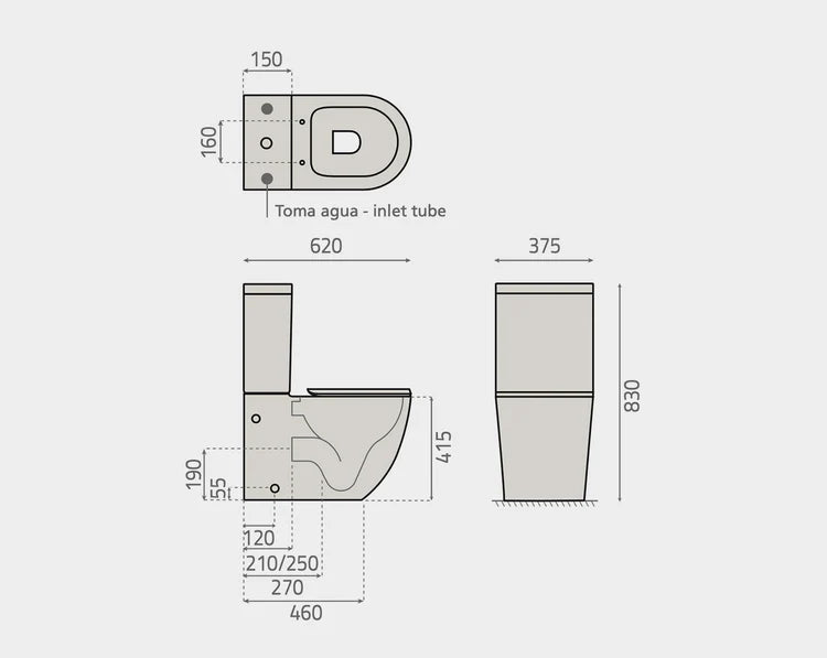 BhD 7509 ALASKA Inodoro Completo Blanco