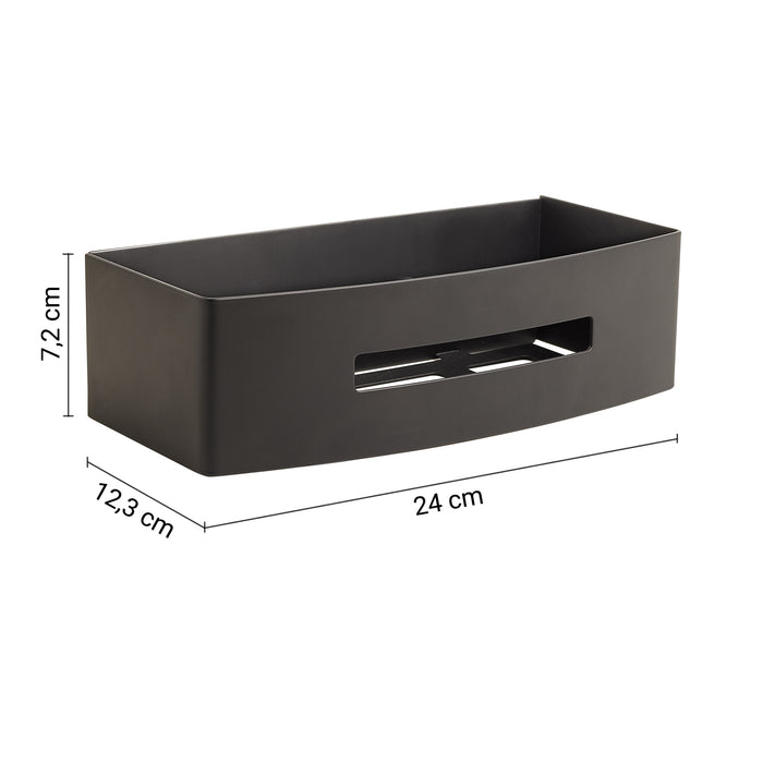 GEDY 77181400000 POSEIDON Porta objetos rectangular de ducha negro mate