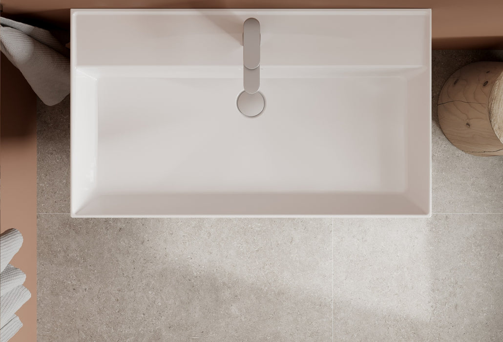 SALGAR 116055 BEQUIA PLUS METAL Mueble de Baño 1 poza Porcelana 120cm Roble