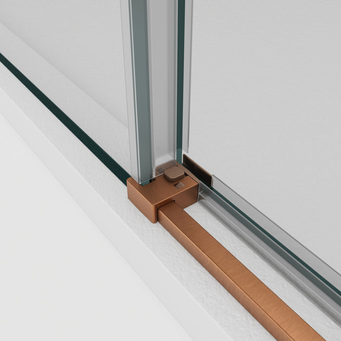 GME TWENTY Mampara Angular Ducha 2F+2C Cobre Transparente