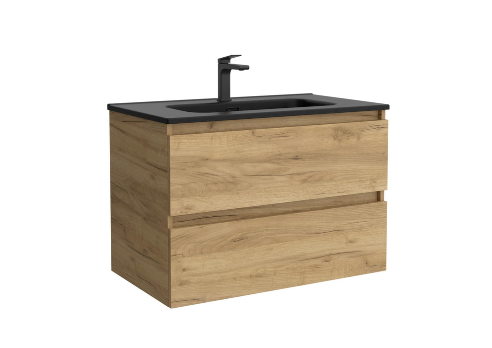 SALGAR BEQUIA Mueble Con Lavabo Constanza Negro Roble