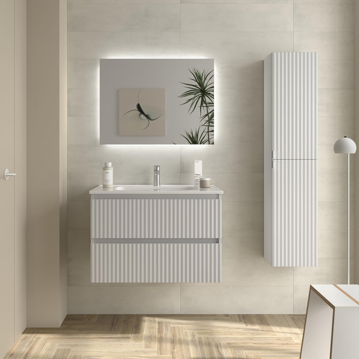 SALGAR KIRA Mueble de Baño con Lavabo Color Blanco Mate