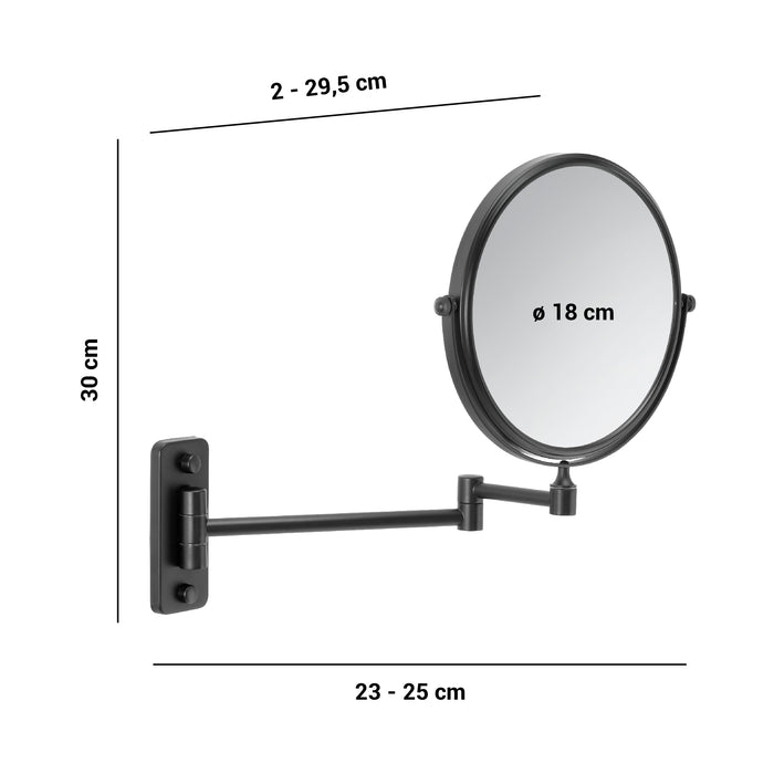 Espejo negro de aumento con pie x10 aumentos Ø 10 cm - Ganivetería