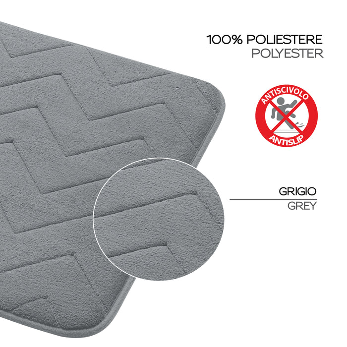 GEDY 96MS5080089 MOUSSE Alfombra Gris